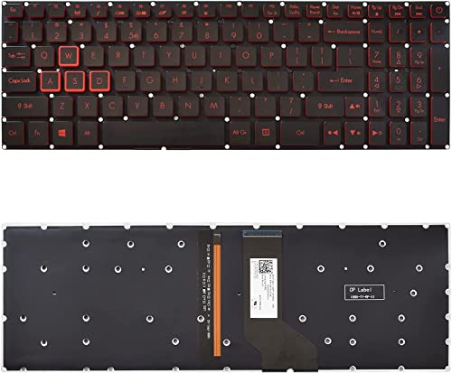 Image of Wefly Laptop Keyboard Compatible for Acer Nitro 5 AN515-41 AN515-42 AN515 AN515-51 AN515-52 AN515-53 with Backlit 28PIN