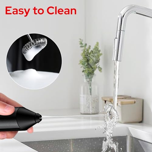 COSTAR Milk Frother for Coffee with Stand, Battery-Operated Electric Milk and Coffee Blender, Mini Handheld Coffee Mixer,Portable Foam Maker for Coffee, Cappuccino, Egg Beaters,... - Image 5