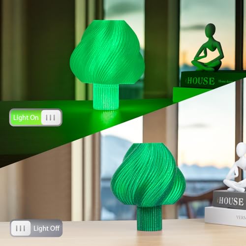 Image of IEMAI Glitter Clear PETG Filament 1.75mm Green 1KG, Sparkly Transparent Finish 3D Printer Filament Easy to Print for Lampshades, Home Decor & DIY Models