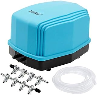 AQUANEAT Aquarium Air Pump up to 300Gal w/Gang Valves & Tubing Oxygen Aerator