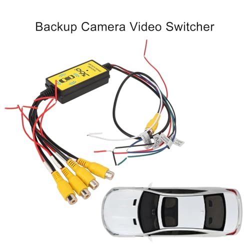 Image of Video Switcher, Intelligent Car Video Switcher Converter, 4 Input 1 Output Switch Video System Auto Parts with Remote Control, Easy Installation, Single Video Output