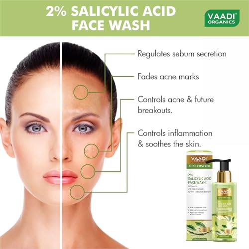 Image of 2% Salicylic Acid Face Wash with AHA, Niacinamide| For Oily Skin|Acne Control|| Reduces pimples and breakouts| No Parabens, Mineral, Silicon| Face Wash for Women & Men|110ml