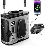 2025 Portable Waist Belt Clip Fan 10,000mAh/ 20,000RPM/ 40H Powerful 100% Copper Brushless Motor, Hands-free Rechargeable Wearable Shirt Fan, Personal Hanging Neck Fan for Outdoor Jobsite Camping