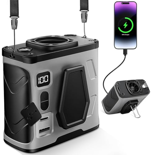 2025 Portable Waist Belt Clip Fan 10,000mAh/ 20,000RPM/ 40H Powerful 100% Copper Brushless Motor, Hands-free Rechargeable Wearable Shirt Fan, Personal Hanging Neck Fan for Outdoor Jobsite Camping