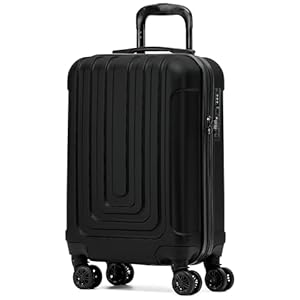 Flight Knight Premium Hard Shell Lightweight Cabin Suitcase – 8 Spinner Wheels – Built-in TSA Lock & USB Port – Luggage Approved for Over 100 Airlines Including easyJet, Ryanair & Jet2-55x35x20cm