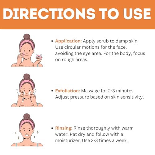 Image of Sundra Skin Brightening Face Scrub (100g) | Vitamin C & Walnut Exfoliator for Clear, Glowing Skin | Blackhead & Whitehead Removal for Men & Women