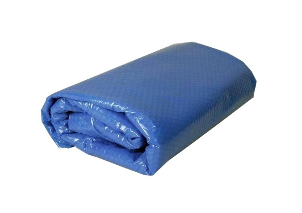 PLK Blaue Oval Solarabdeckplane 3 x 5m für Pool | Wassererwärmung & Reinigung | Blasengeformte Polyethylen-Wärmedämmfolie für Nutzung erneuerbarer Energie | Schutz vor Verschmutzung