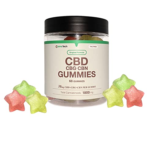 CannaTech CBD CBN CBG グミ 1800mg 60粒入 30mg/粒 特許抽出製法 ブロードスペクトラム