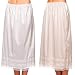 Patricia Lingerie Women's Anti-Static Half Slip Snip-It 27", 29" and 31" 2 Pack (White/Ivory, L)