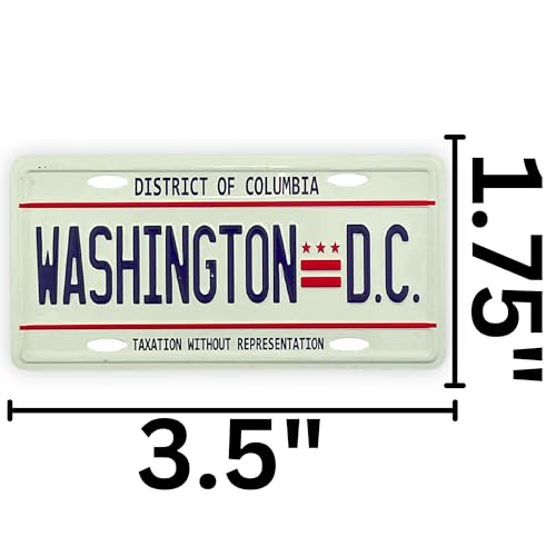 Imán decorativo placa Washington D.C. mini 1.75x3.5 in miniatura 3