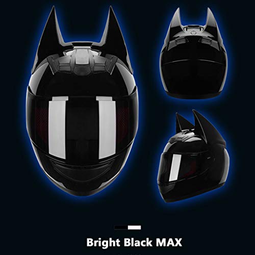 DCLINA Full Face Women Cat Ears Motorcycle Street Helmets with Bluetooth Headset Men Moto Knight Helmet ATV Crash Scooter Flip Up Visors Modular Helmets DOT Certified (54-62cm)