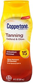 Coppertone Tanning Sunscreen Lotion Broad Spectrum SPF 15 (8 Fluid Ounce)