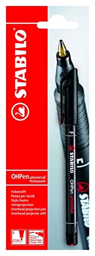 Marcador permanente STABILO OHPen universal - Punta fina - Pack con 1 unidad color negro