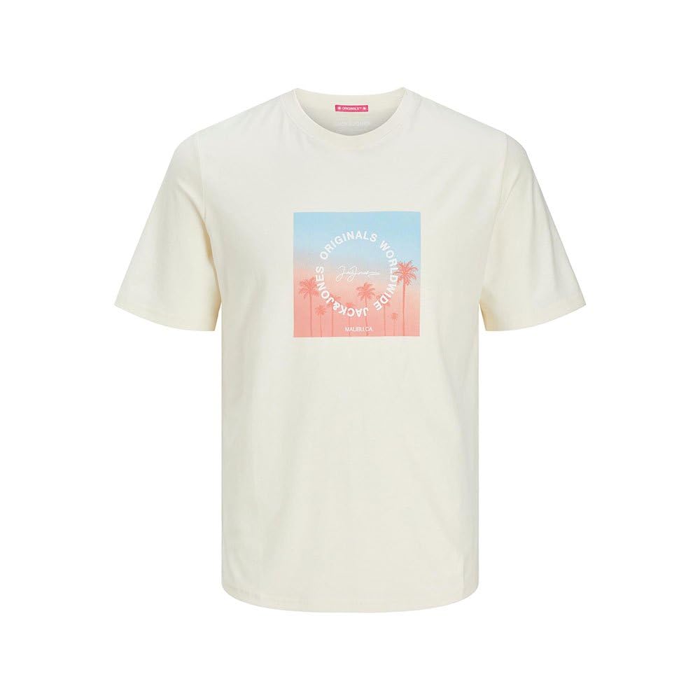 JORARUBA Sunset Branding Tee SS C.N, Buttercream, XS