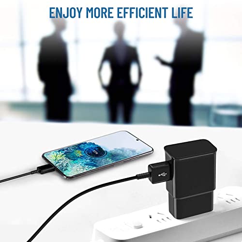 Adaptive Samsung Fast Charger kit with 8Ft USB Type C Charging Cable for Samsung Galaxy S8/S8 Plus/S9/S9 Plus/S10/S10e/S20/S20+/S21/S21+/S21 Ultra/S23/S22/S22+/S22 Ultra/Note 8/Note 9/Note 10/Note 20