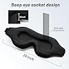 Sleep Eye Mask for Side Sleeper, Lash Extensions 3D Contoured Cup Sleeping Mask for Men Women, Travel Blackout Night Blindfold Eye Shade Cover with Adjustable Strap (Black-Side Sleeper) #3