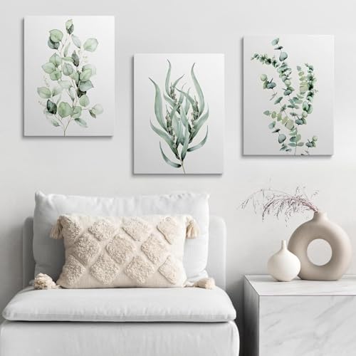 Affiche branche plante naturelle pour décor mural bureau zen triptyque horizontal