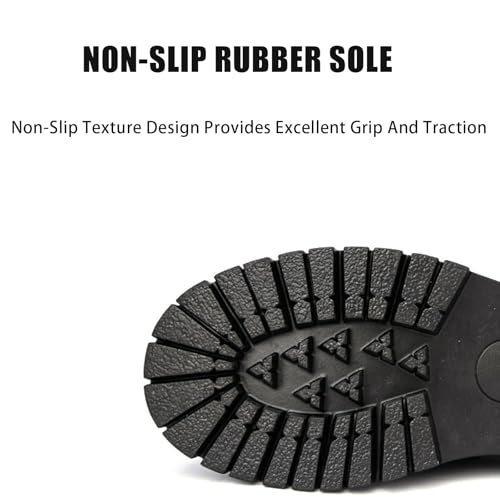 Men's Leather Printed Platform Slip-On Penny Loafers Fashion Round Toe Metal Decoration Non-Slip Lug Sole Business Dress Shoes for Driving Office Party3