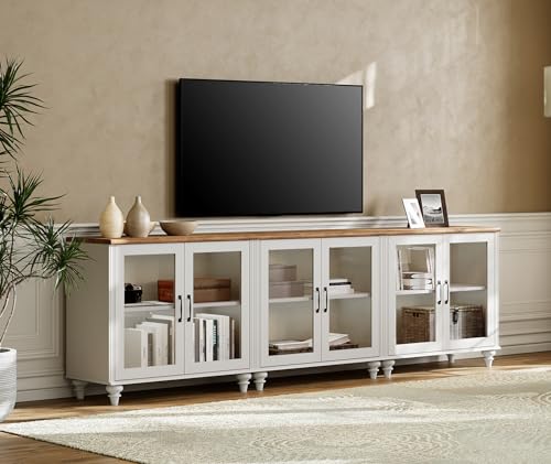 WAMPAT Off White TV Cabinet