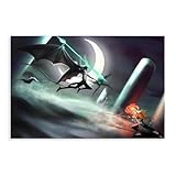 Bleach Ichigo vs Ulquiorra - Lienzo decorativo para pared, pinturas para sala de estar, dormitorio, 60 x 90 cm