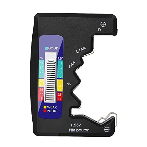 DollaTek 1,5V 9V Batterie Numérique AA AAA LR44 Testeur Universel de Capacité de Batterie de Lithium Vérificateur de Source d'Alimentation Outils de Mesure - Noir