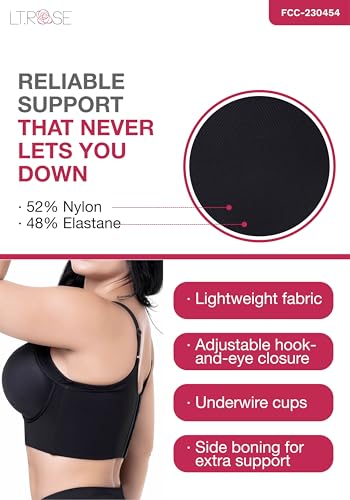 LT.ROSE Compression Push Up Bra with Back Smoothing Fat | Full Coverage Brasier para Mujer4