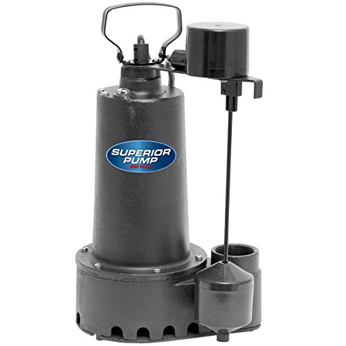 Top Brands Superior Pump 92352 1/3 HP Cast Iron Submersible Sump Pump with Vertical Float Switch