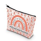 VAMSII Chemo Gift Awareness Zipper Makeup Bag Uterine Cancer Themed Bag (Uterine Cancer)
