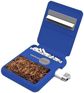 Tobox Portatabacco in plastica rigido moderno e tascabile (Blu)