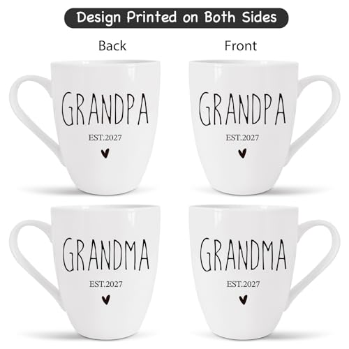Taza de cerámica blanca para abuelos con diseño moderno miniatura 7