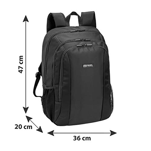 Pedea Rucksack First One Wasserabweisender Freizeit Gaming Laptop Rucksack bis 17,3 Zoll (43,9cm), Schwarz/Grau