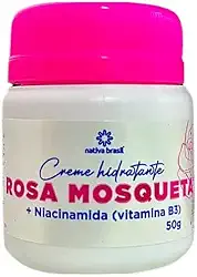 Creme Hidratante Rosa Mosqueta com Niacinamida, 50g, Clareia Manchas e Rejuvenesce