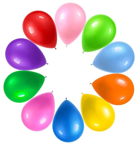 Prextex 600 Party Balloons, 12 Inch - 10 Balloons Assorted Colors Rainbow - Balloons Bulk Pack of Strong Latex Balloons for Party Decorations, Birthday Parties Supplies or Arch Decor - Helium Quality
