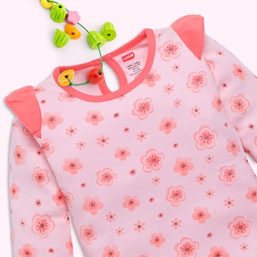 Image of LuvLap Baby Girls 100% Cotton Full Sleeve Top & Pyjama Sets, Pack Of 02