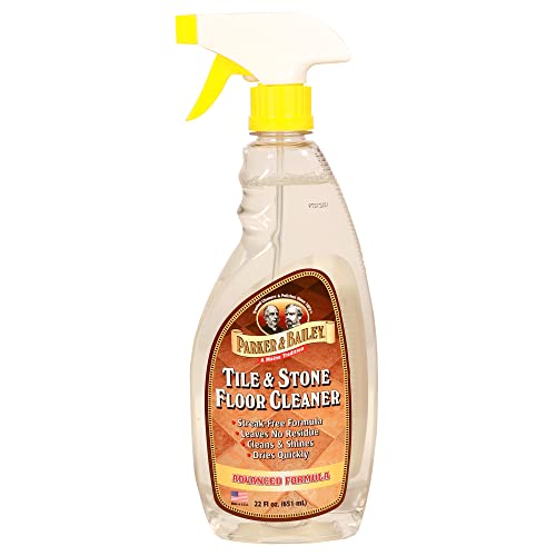 PARKER & BAILEY Tile & Stone Cleaner - Granite Countertop Cleaner Kitchen Island Cleaning Spray Marble Cleaner Tile Cleaner Slate Quartz Daily Granite Cleaner Bathroom Counter Cleaner - 22 oz