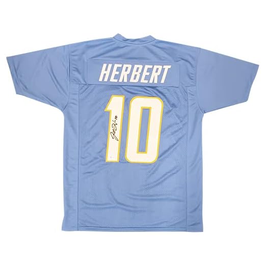 Justin Herbert Autographed Los Angeles (Powder Blue #10) Jersey - BAS