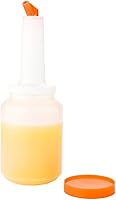 Vista 14 de Restaurantware - Botella vertedora de jugo de 2.5 cuartos de galón, 1 recipiente resistente a fugas para almacenar y verter - Tapa dispensadora, Rojo