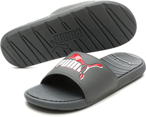 PUMA Mens Cool Cat Leap Logo Slide Casual Sandals Casual - Grey2