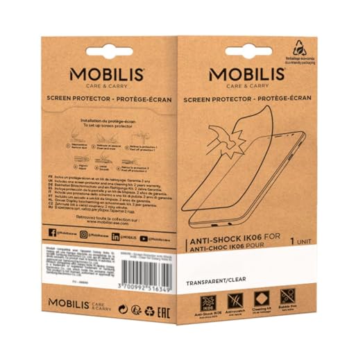Protège-écran Memor 10 anti-casse Mobilis 036136 de 0.33 mm amovible avec kit