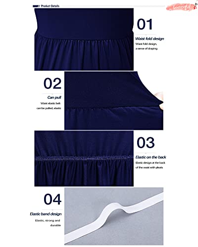 Image of AUSELILY Women's Summer Short Sleeve Loose Plain Casual Long Maxi Dresses | Year Round wear solid floral print, Casual wear, Empire waist, Floor length, Side pockets