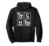 Música Techno Tabla Periódica de Elementos Rave Sudadera con Capucha