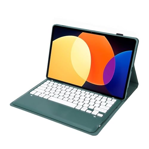 Étui clavier en cuir Lenovo Pad Pro 12.7 2025 vert foncé protège votre tablette