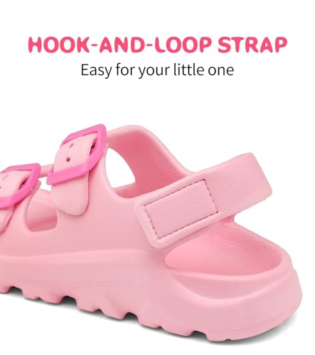 Image of Boys Girls Toddler Little Kid Sandals Buckle Adjustable Water Sandal With Hook Loop Back Strap(Toddler 5-Little Kid 12)