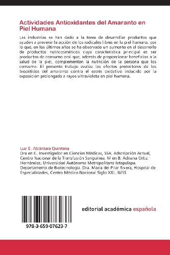 Actividades Antioxidantes del Amaranto En Piel Humana