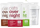 Oats Overnight - Premium High-Protein, Low-Sugar, Gluten-Free (3oz per pack) (12 Pack Variety with BlenderBottle)