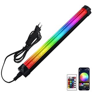 bosite 10w barre led rgb,Éclairage led rgb avec interrupteur et fiche,16 millions de couleurs,48 leds,rgb light bar dimmable rgb lampe pour festival bar halloween décoration intérieure noël