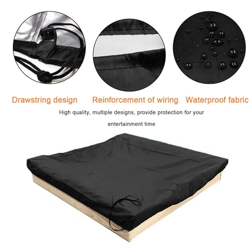 NANZHISM Sandpit Cover Sandbox Cover Outside Outdoor Square Sandbox Canopy, Sandbox Dust Canopy for Sandpit with Drawstring UV Protection Sandpit Pool Cover (Color : Green, Size : 180 * 180 * 20cm)