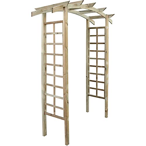 Forest Style Pergola de Jardin arquée en Bois Luna - 160 x 70 x 222 cm 0 m² - Cerland