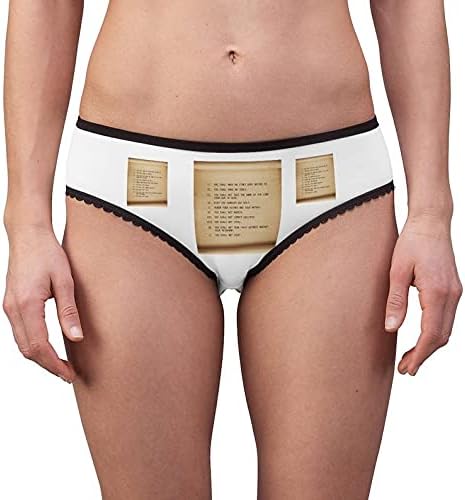 10 Commandments Panties, 10 Commandments Underwear, Briefs, Cotton Briefs, Funny Underwear, Panties For Women