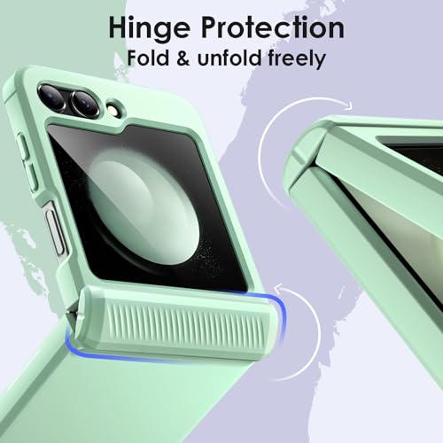 JETech Case for Samsung Galaxy Z Flip 5 2023 with Hinge Protection, Heavy Duty Rugged Protective Hard PC Phone Cover, Anti-Fingerprint Matte Finish - Image 3